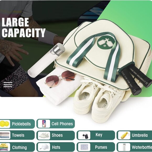 Newluck Pickleball Bag | Paddle & Ball Sports Tote - Picture 4 of 5